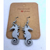 Seahorse Earrings - Hand Finished with Silver Gilt Wax