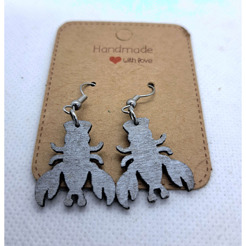 Lobster Earrings - Hand Finished with Silver Gilt Wax