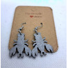 Lobster Earrings - Hand Finished with Silver Gilt Wax