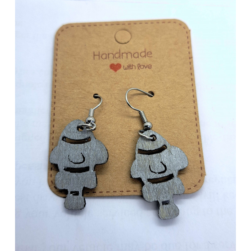 Clownfish Earrings - Hand Finished with Silver Gilt Wax