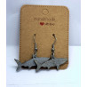 Shark (Swimming) Earrings - Hand Finished with Silver Gilt Wax