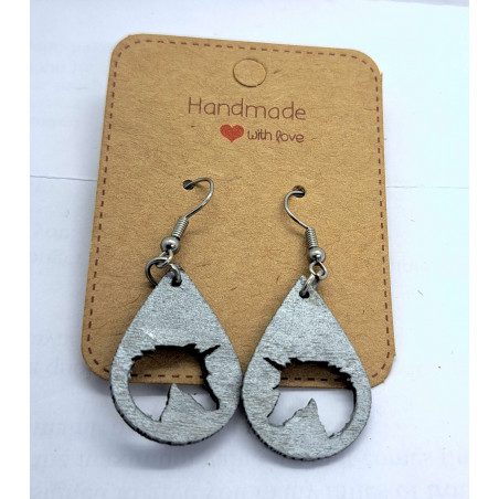 Unicorn Earrings - Hand Finished with Gold Gilt Wax