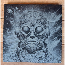 Steampunk Spaceman Slate Coaster (10x10 cm)