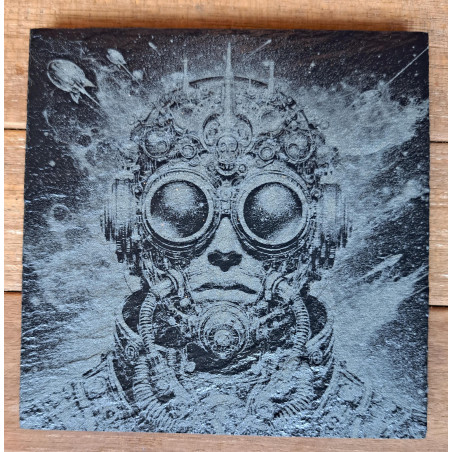 Steampunk Spaceman Slate Coaster (10x10 cm)
